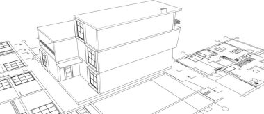 ev mimarisi çizimi 3d oluşturma