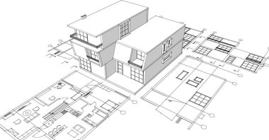 ev mimarisi çizimi 3d oluşturma