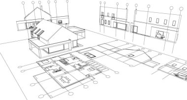 ev mimarisi çizimi 3d oluşturma