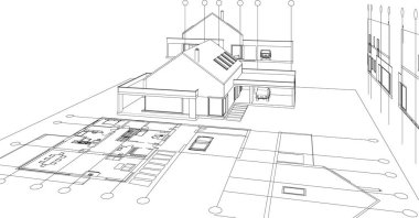 ev mimarisi çizimi 3d oluşturma