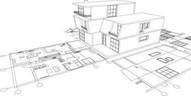 ev mimarisi çizimi 3d oluşturma