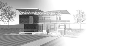 mimarlık evi çizimi 3d oluşturma