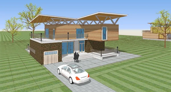 mimarlık evi çizimi 3d oluşturma