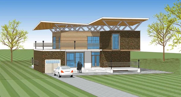 mimarlık evi çizimi 3d oluşturma