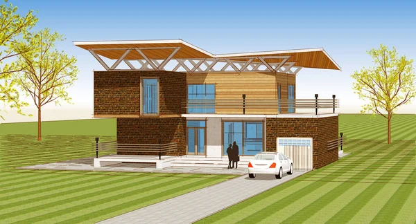 mimarlık evi çizimi 3d oluşturma