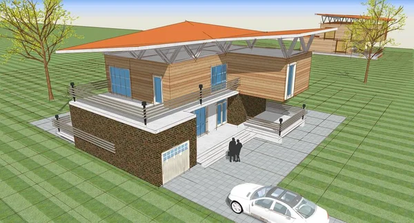 mimarlık evi çizimi 3d oluşturma