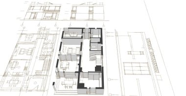 ev mimarisi projesi çizimi 3d illüstrasyon