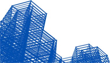 soyut mimari 3d resimleme arkaplanı