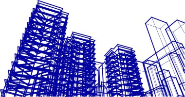 soyut mimari 3d resimleme arkaplanı