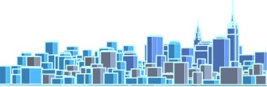 Modern şehir panoraması 3D illüstrasyon