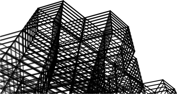Abstraktní Architektura Ilustrace Pozadí — Stockový vektor