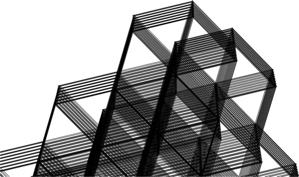 Architecture Abstraite Illustration Fond — Image vectorielle