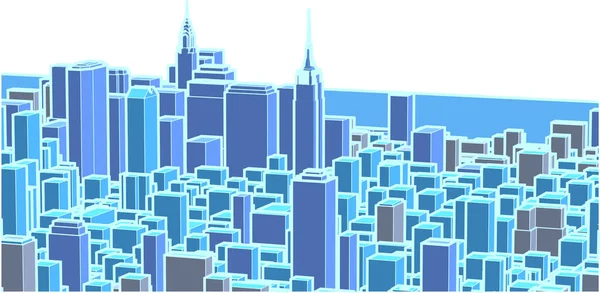 Cidade Moderna Panorama Ilustração —  Vetores de Stock