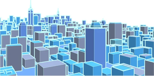 Moderne Stad Panorama Illustratie — Stockvector