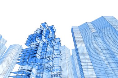 soyut mimari 3d resimleme arkaplanı