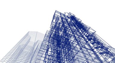 soyut mimari 3d resimleme arkaplanı