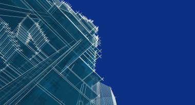 soyut mimari 3d resimleme arkaplanı