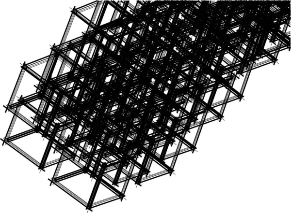 立方体抽象几何3D渲染 — 图库矢量图片