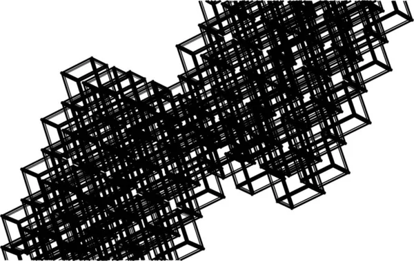 立方体抽象幾何学3Dレンダリング — ストックベクタ