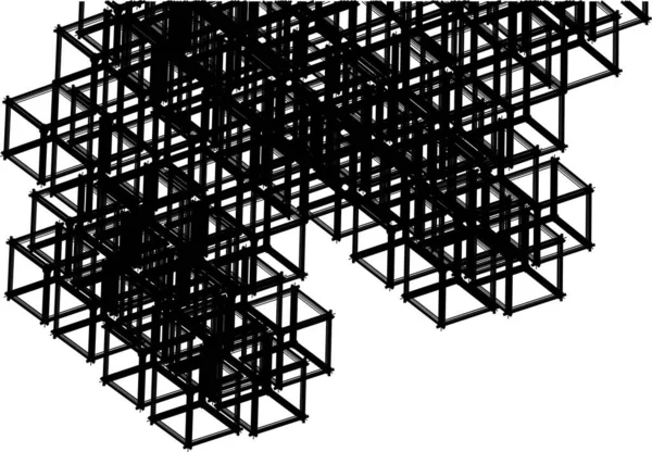 Cubos Geometría Abstracta Renderizado — Vector de stock