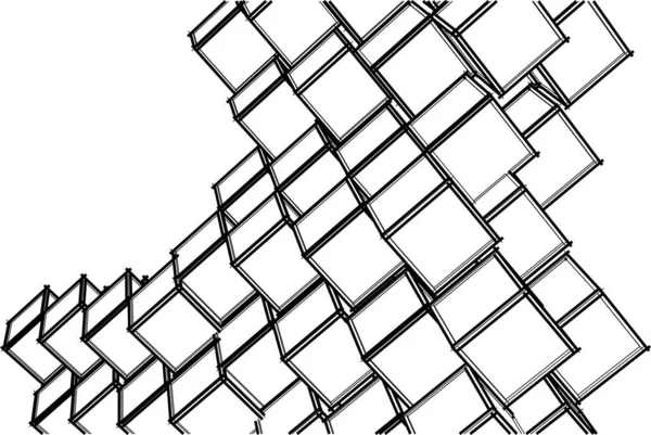 Cubi Geometria Astratta Rendering — Vettoriale Stock