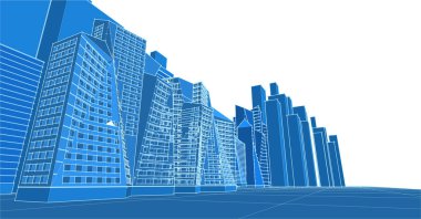 soyut mimari 3d resimleme arkaplanı