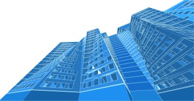 soyut mimari 3d resimleme arkaplanı