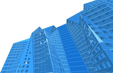 soyut mimari 3d resimleme arkaplanı