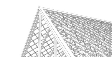 Evin çatı tasarımı 3D görüntüleme
