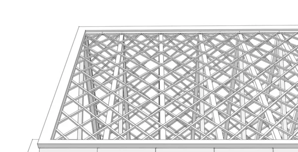 Roof Design House Rendering — ストック写真