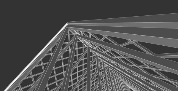 家の屋根のデザイン3Dレンダリング — ストック写真