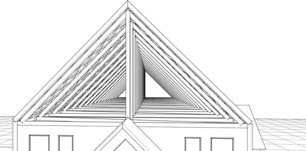 House Roof Design Illustration — Stockvektor