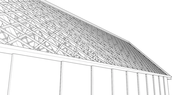 House Roof Design Illustration — Stockvektor