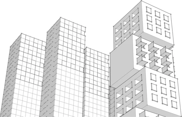 soyut mimari 3d resimleme arkaplanı