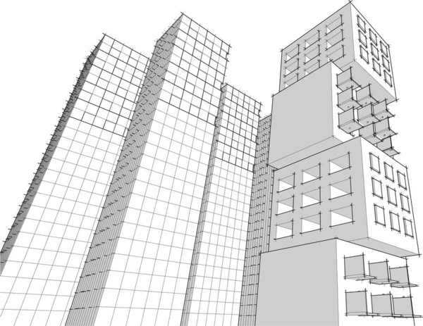 soyut mimari 3d resimleme arkaplanı