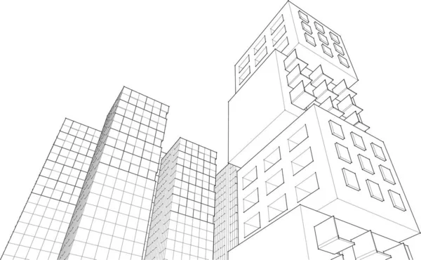 soyut mimari 3d resimleme arkaplanı