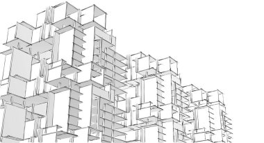 soyut mimari 3d resimleme arkaplanı