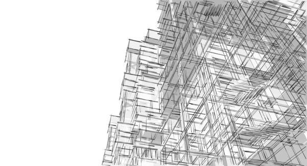 soyut mimari 3d resimleme arkaplanı