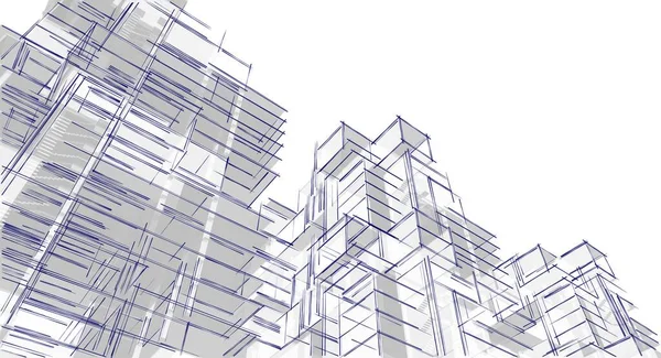 Abstract Architecture Illustration Background — Stock Photo, Image