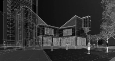Şehir mimarisi 3D görüntüleme