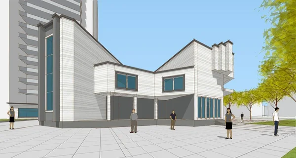 Şehir mimarisi 3D görüntüleme