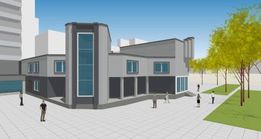 Şehir mimarisi 3D görüntüleme