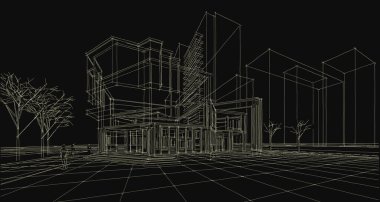Şehir mimarisi 3D görüntüleme