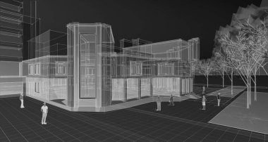 Şehir mimarisi 3D görüntüleme