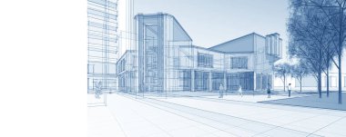 Şehir mimarisi 3D görüntüleme