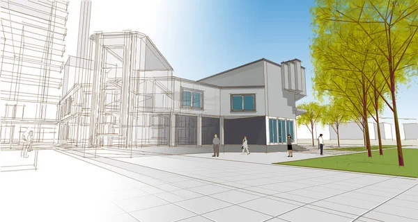 Şehir mimarisi 3D görüntüleme