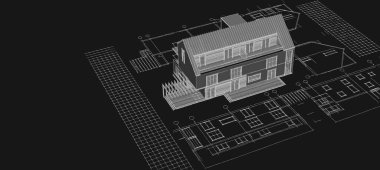 ev geleneksel mimarisi 3D görüntüleme