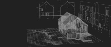 ev geleneksel mimarisi 3D görüntüleme