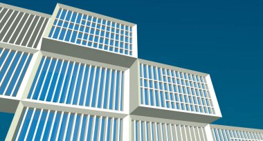 soyut mimari 3d resimleme arkaplanı