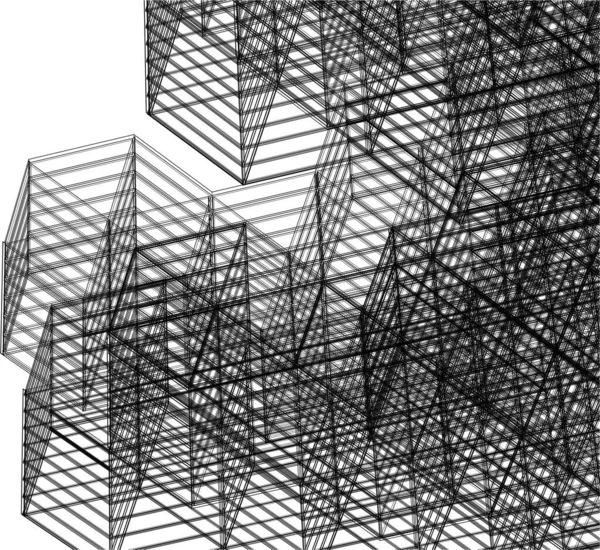 Architecture Abstraite Illustration Fond — Image vectorielle